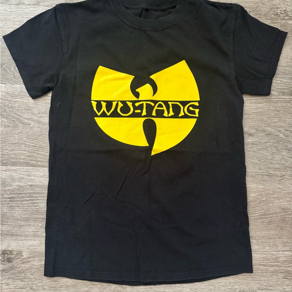Wu-Tang Black T-Shirt with Yellow Logo